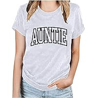 Lightning Deals Of Today Prime Basic Tops For Women Casual Short Sleeve Summer Shirts Letter Print Trendy Tee Top Sexy Loose Crewneck Tunic Cute T-Shirt Cute Tops To Wear With Jeans