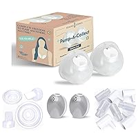 Breast Pumping Essentials - Ultimate Hands-Free Collection Cups and Accessories Set