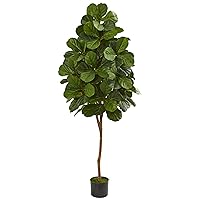 Nearly Natural 6’ Fiddle Leaf Fig Tree Artificial Plant, Green