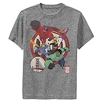 Disney Big Hero 6 Series Circle Team Boys Short Sleeve Tee Shirt
