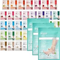DERMAL 39 Combo Pack Collagen Essence Full Face Facial Mask Sheet + Foot Peeling Mask 3 Pack For Dry Foot And Cracked Heel & Callus With Aloe Vera And Collagen