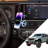 Jeep Wrangler Phone Mount for MagSafe Wrangler Phone Holder Magnetic for 2024 Jeep Wrangler Accessories Jeep Wrangler Phone Holder 2024 Wrangler Compatible for All Cell Phones