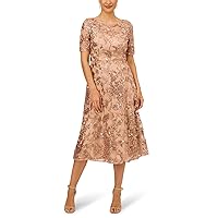 Adrianna Papell Women's Sequin Embroidery Dress
