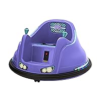 Flybar FunPark 6V Bumper Car for Toddlers, Kids Bumper Car, Electric Toddler Ride On Toys for Kids, Baby Bumper Car, Ages 1.5-4 Years, LED Lights, 360 Degree Spin, Supports up to 66 pounds (No Remote)