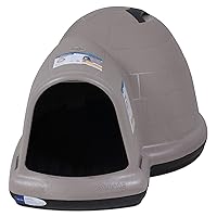 Petmate Indigo Dog House (Igloo Dog House, Made in USA with 90% Recycled Materials, All-Weather Protection Pet Shelter) for XL Dogs -90 to 125 pounds, Made in USA