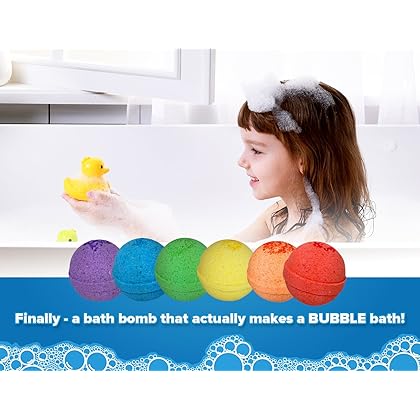 Two Sisters Bath Bombs for Kids with Surprise Toys Inside, 6 Bubble Bath Bombs with Kid Toy Suprises, Gentle and Kids Safe, Ideal Birthday Gift for Boys & Girls