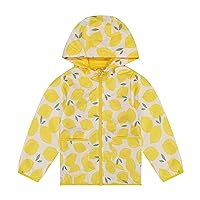 Girls' Water-Resistant Rain Jacket with Hood