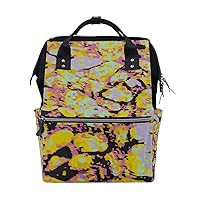 Diaper Bag Backpack Abstract Modern Pattern in Grunge Casual Daypack Multi-Functional Nappy Bags