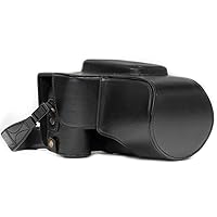 MegaGear Nikon Coolpix P900, P900S Ever Ready Leather Camera Case and Strap, with Battery Access - Black - MG978