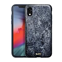 LAUT - HUEX Elements for iPhone XR | Classic Marble Patterns | Durable | Wireless Charging Compatible (Marble Blue)