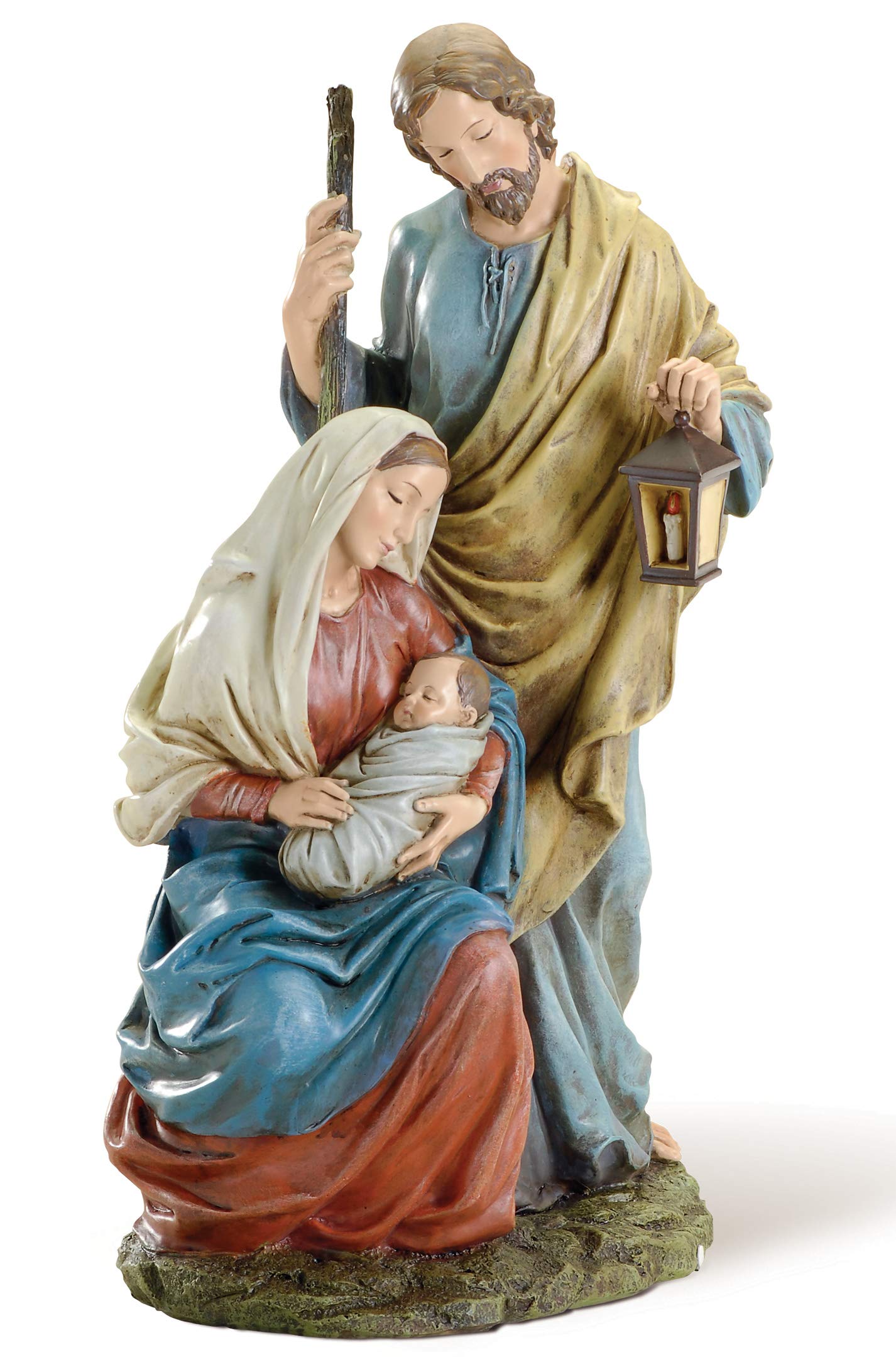 Joseph's Studio by Roman - Holy Family Figure on Base, Life of Christ, Renaissance Collection, 15.5" H, Resin and Stone, Religious Gift, De...