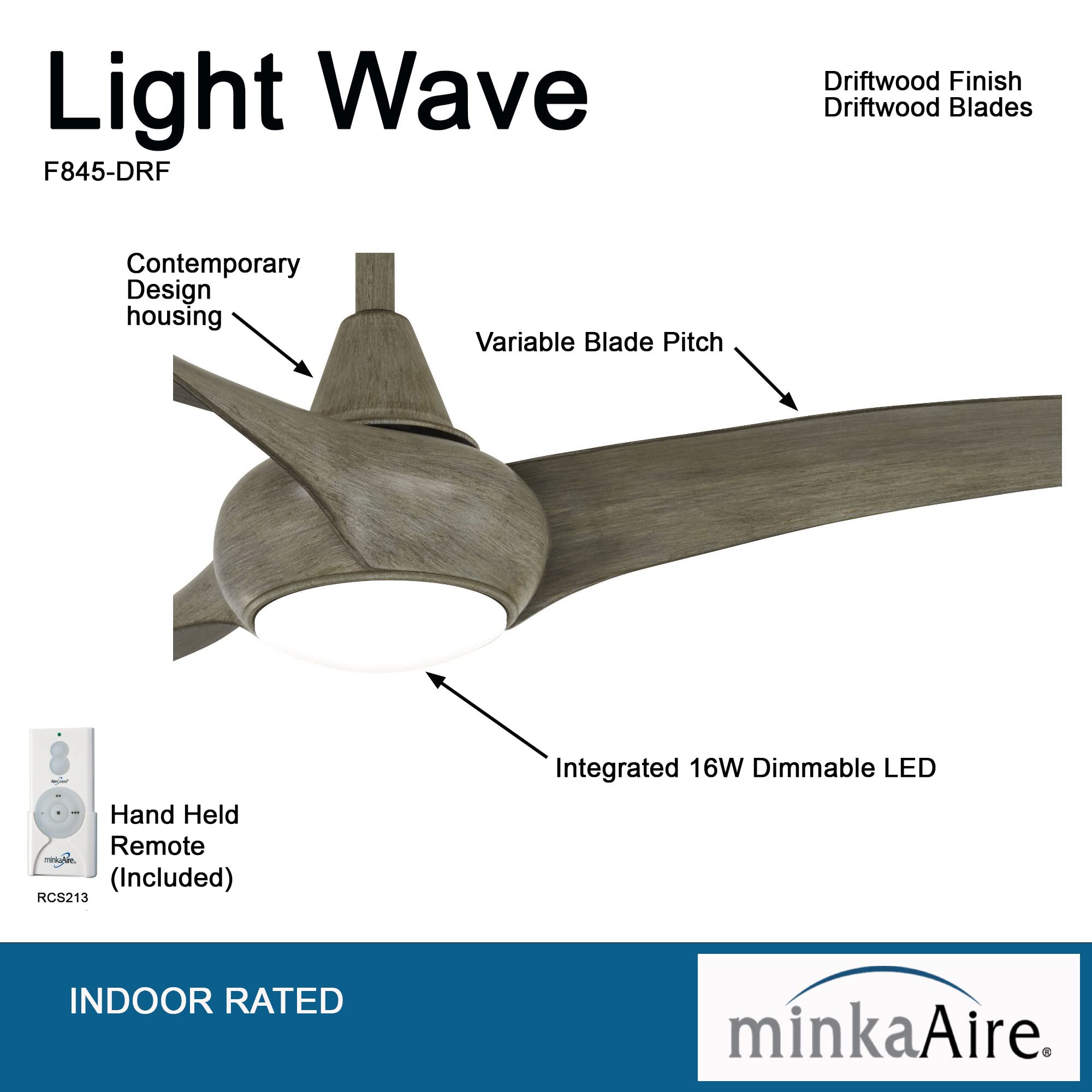 MINKA-AIRE F845-DRF Light Wave 44