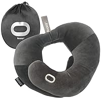 BCOZZY Neck Brace Pillow - Patented Relief for Neck Pain and Supportive Sleep-Soft, Washable, and Adjustable for Comfortable Resting. Gray Large