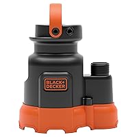 Black+Decker 1/3 HP Submersible Water/Utility Pump, Pumps up to 2500 GPH