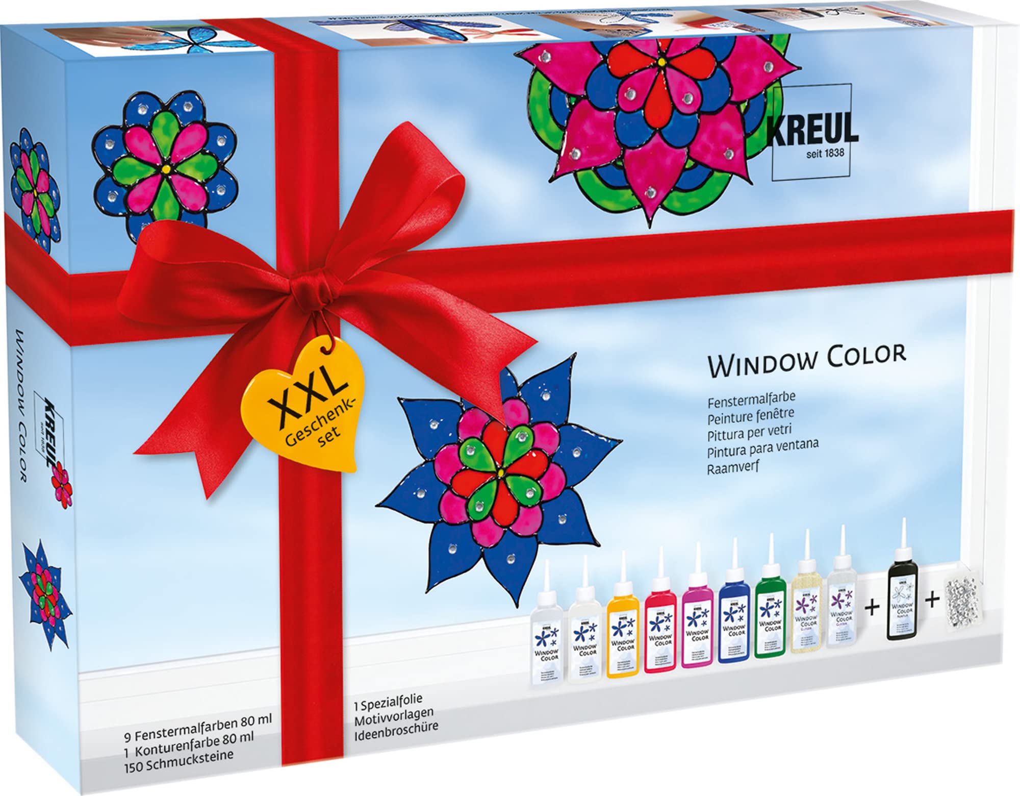 KREUL Hobby Line 42849 – Window Colour Glass Design Set XXL