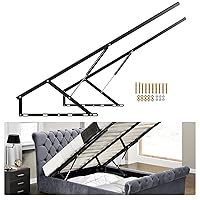 BEAMNOVA 5 FT Bed Lift Mechanism Black Gas Spring Set Heavy Duty for Storage Box Bed Sofa Storage Space Saving DIY Project, 198 lbs