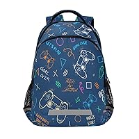 MNSRUU Elementary School Backpack Video Game Kid Bookbag for Boy Ages 5 to 13,Video Game Backpacks for Schools