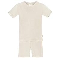 City Threads Boys' and Girls' Short Sleeve and Short Snug PJs, Organic Cotton, Made in USA
