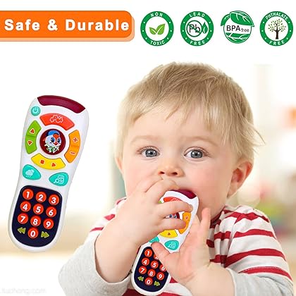 Baby Toys 6 to 12 Months, TV Remote Control Toy - Musical Play with Light and Sound for 6 Months+ Toddlers Boys or Girls Kids Play Remote for Baby Preschool Education