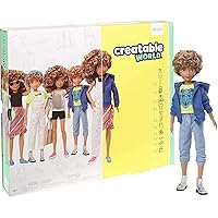 Creatable World Deluxe Character Kit DC-220 Customizable Doll with Blonde Curly Hair, 6 Pieces Doll Clothes, 3 Pairs Shoes and 2 Accessories, Creative Play for All Kids 6 Years Old and Up