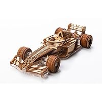 Mechanical Veter Models Wooden and Plastic 3D Puzzle Racer V3 Formula One F1 Racing Car Self-Assembly Set