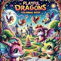 Playful Dragons Coloring Book: Perfect for kids and adults, featuring dragons doing fun activities