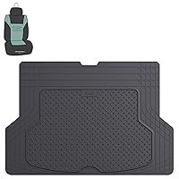 F16406 Premium Trimmable Rubber Cargo Mat (Gray) - Universal Fit for Cars Trucks and SUVs