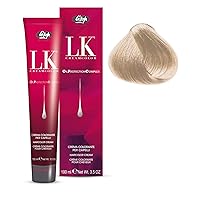 Lisap LK Oil Protection Complex Hair Color Cream, 100 ml./3.38 fl.oz. (11/02 - Extra Lightened Lightest Ash Blonde)