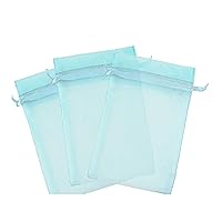 500 Pcs Brown 3x4 Sheer Drawstring Organza Bags Jewelry Pouches Wedding Party Favor Gift Bags Gift Bags Candy Bags []/676 (Color : Light Blue, Size : 2x3 Inch (Pack of 300))