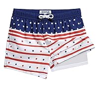 maamgic Boys Swim Trunks with Compression Liner Toddler Boy Swimsuit Quick Dry 4-Way Stretch Swimming Trunks