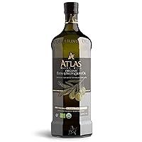 Atlas 1 LT Cold Press Extra Virgin Olive Oil with Polyphenol Rich from Morocco | Newly Harvested Unprocessed from One Single Family Farm | Moroccan Organic EVOO Trusted by Michelin Star Chefs