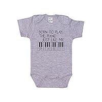 Baby Piano Onesie/Born To Play Piano Just Like My Dad/Musician Bodysuit/Super Soft Romper