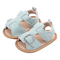 Infant Boys Girls Open Toe Solid Shoes First Walkers Shoes Summer Toddler Flat Sandals Shower Sandal Slippers