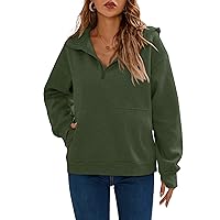 Famulily Womens Athletic Workout Hoodies Half Zipper Pullover Long Sleeve with Thumbhole Relaxed Fit Cozy fleece Lined Hoodie