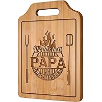 Papa Gifts - Engraved Bamboo Cutting Board - Papa Fathers Day Gift, Papa Gifts from Grandkids, Gifts for Papa, Papa Christmas Gifts