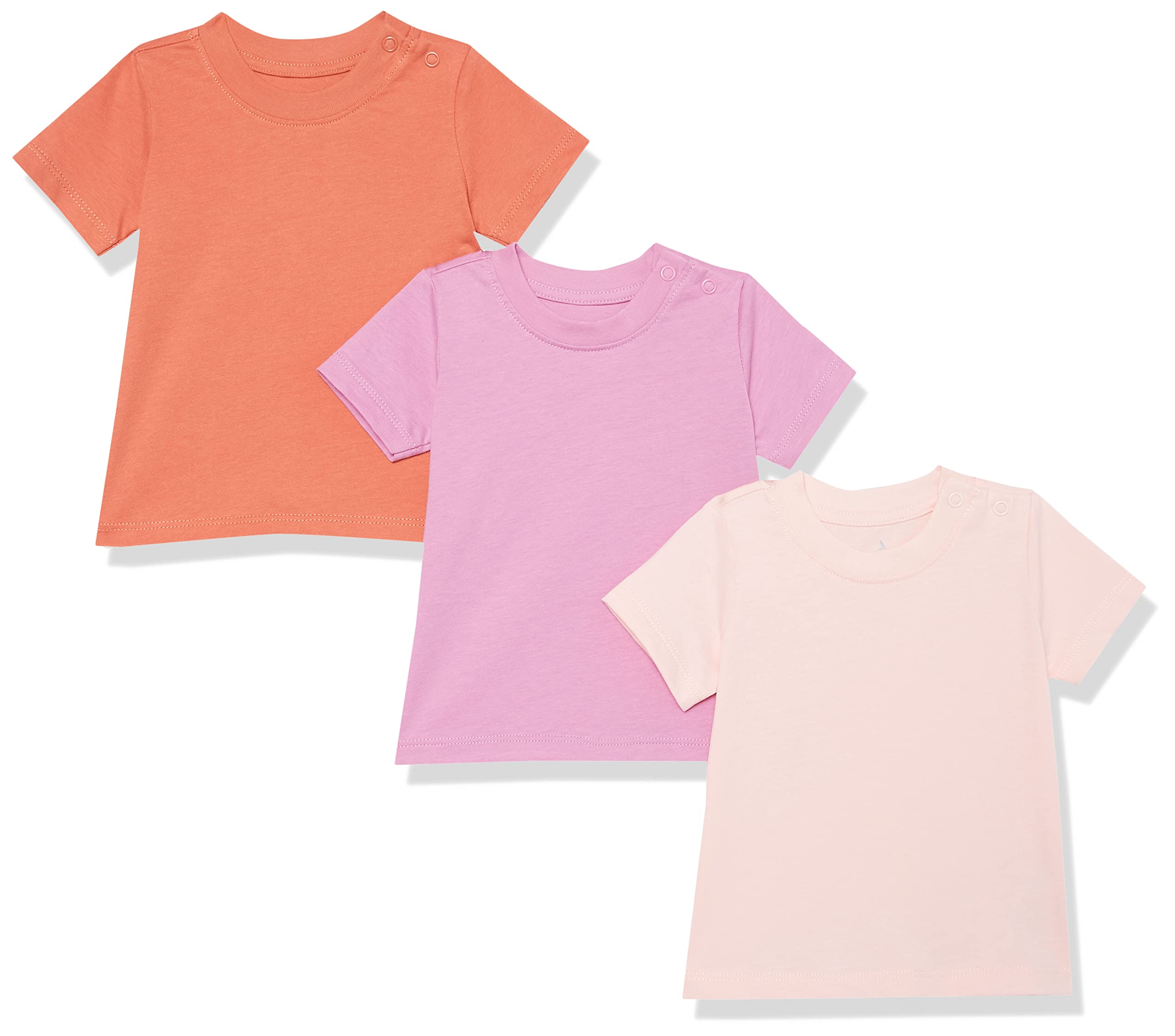 Amazon Essentials Unisex Babies' Organic Cotton Short Sleeve T-Shirt (Previously Amazon Aware), Pack of 3