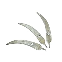 3 Pcs Set Handcrafted Damascus Steel Blades Silver Work - Only Dagger Blades (M)
