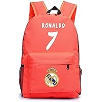 Ronaldo Canvas Backpack Daypack-Lightweight Daily Bookbag Real Madrid Travel Backpack