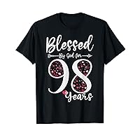 Blessed by God For 98 Years Old 98th Birthday Gift For Women T-Shirt