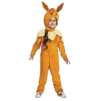 Disguise Eevee Costume for Kids, Official Pokemon Costume Hooded Jumpsuit
