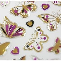 Butterfly Stickers - Gold - Epoxy