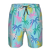 Men's Novelty Beach Board Shorts Quick Dry Mesh Lining Swim Trunks with Pockets