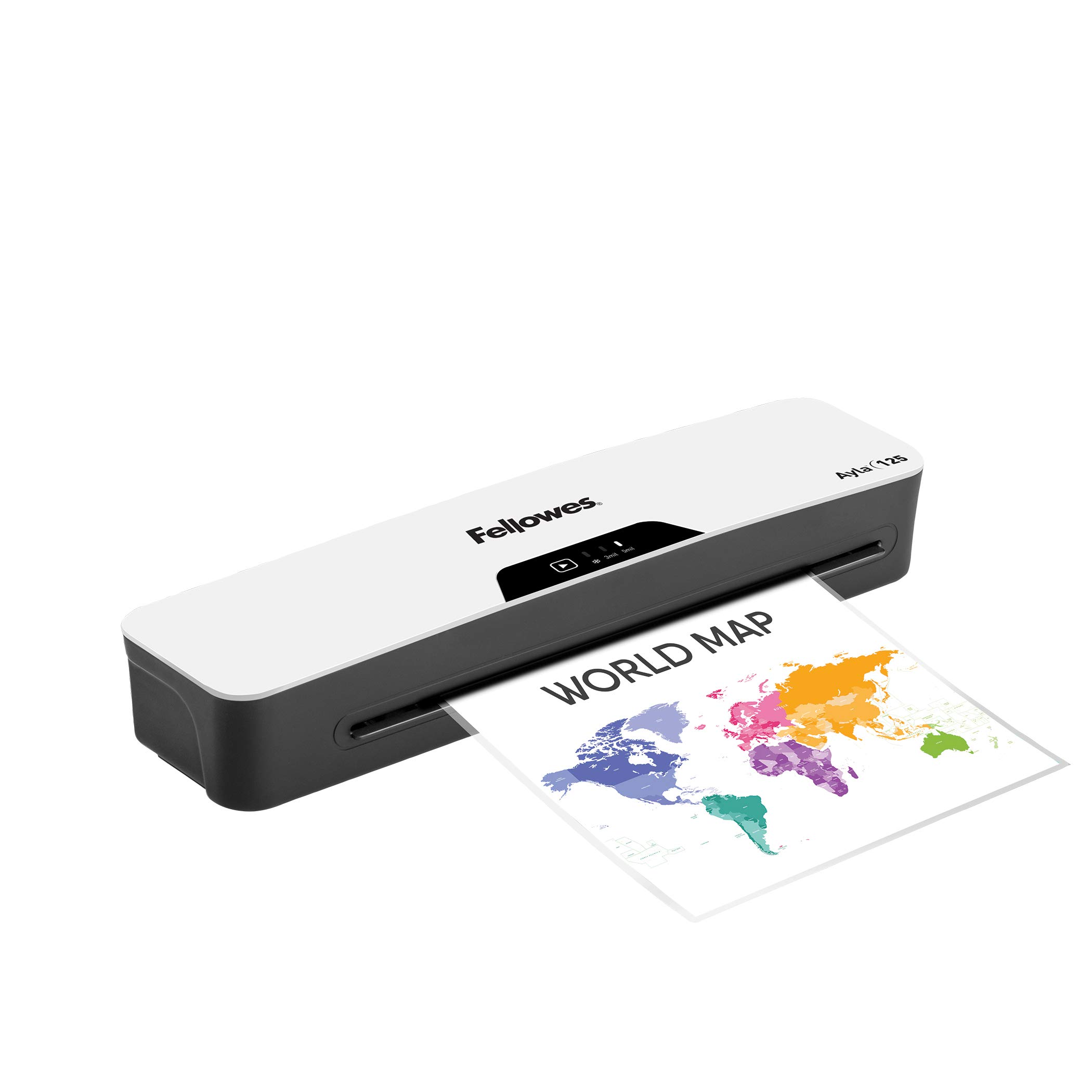Fellowes Ayla 125 with Rapid 1 Minute Warm Up Paper Laminator Including Pouch Starter Kit (5752001)