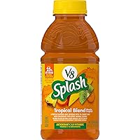 V8 Splash Tropical Fruit Blend Flavored Juice Beverage, 16 fl oz Bottle
