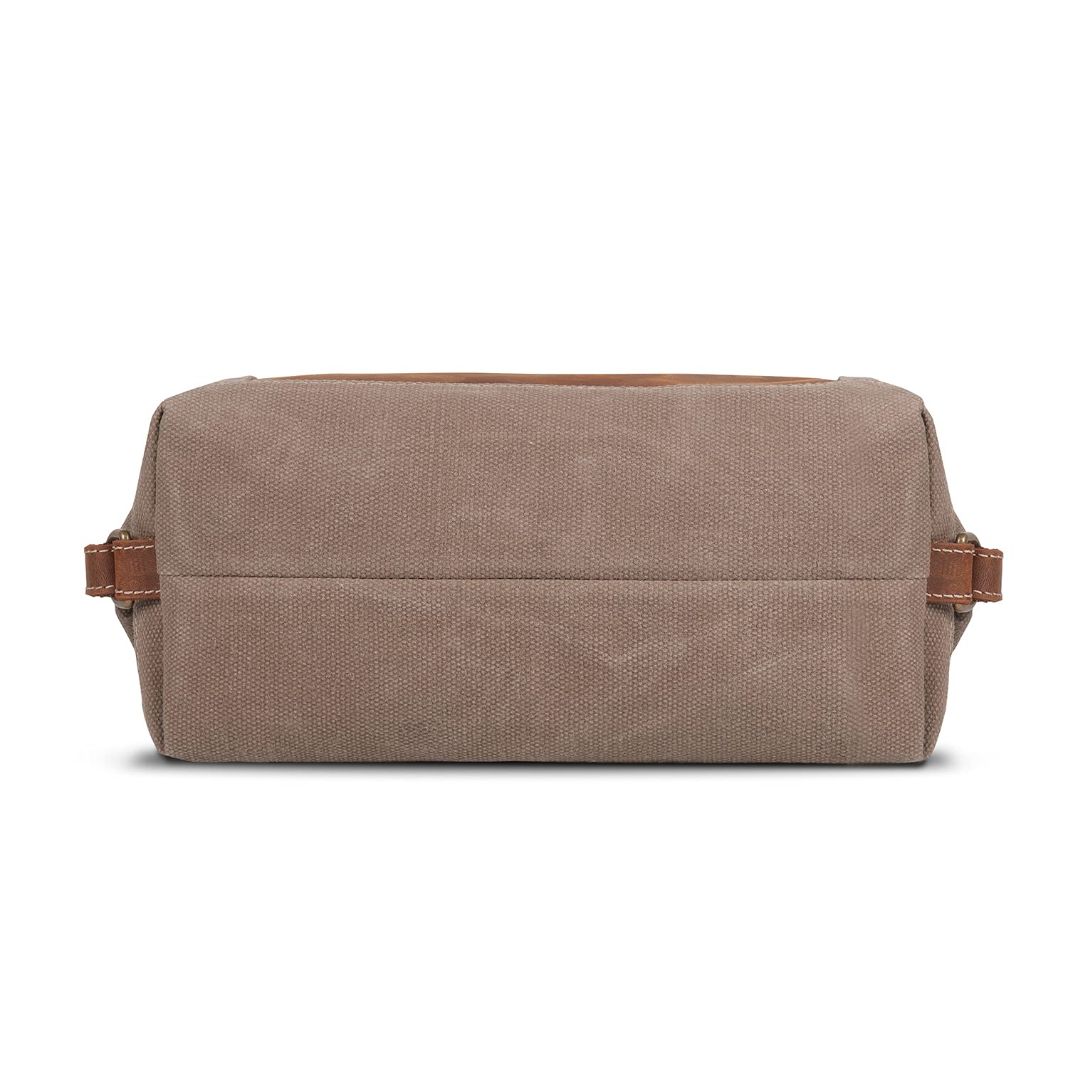 Londo Toiletry Bag Genuine Leather and Canvas Travel Toiletry Bag Dopp Kit - Unisex - Camel
