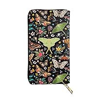 YISHOW Magic Butterflies Wallet Slim Thin Leather Purse Wallet With Zip Around Clutch Casual Handbag For Phone Key Credit Cards