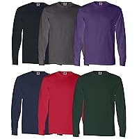 Men's Heavy Cotton Long Sleeve T-Shirt, Multipack of 1I3I6I10