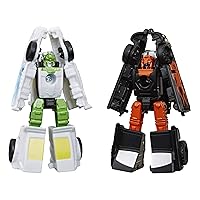 Transformers Toys Generations War for Cybertron: Earthrise Micromaster WFC-E3 Hot Rod Patrol 2-Pack - Kids Ages 8 and Up, 1.5-inch