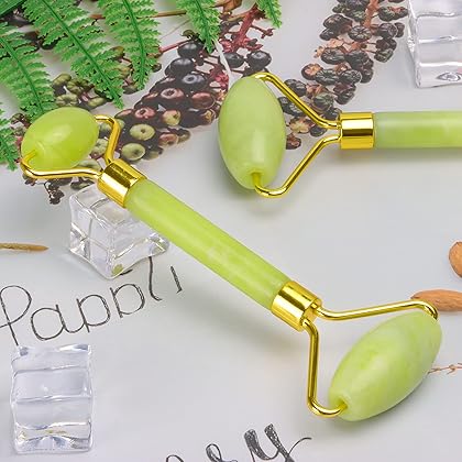 Bulex 100% Natural Jade Face Roller/Anti Aging Jade Stone Massager for Face & Eye Massage - Make Your Face Skin Smoother and Looks Younger