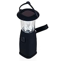 Solar Lantern - 6 LED Hand Crank Camp Light with 2 Ways to Power - Rechargeable Lantern for Camping or Power Outage Supplies by Whetstone
